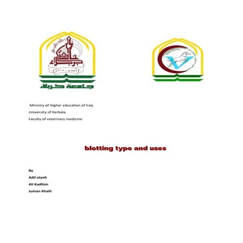 Blotting type and uses