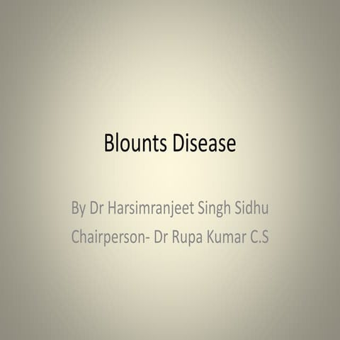 Blounts disease