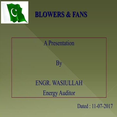 Blowers and fans Analysis