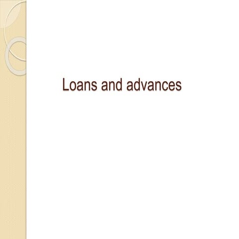 ppt on loans and advances