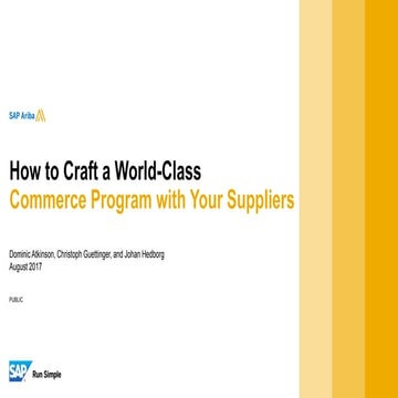 How to Craft a World-Class Commerce Program with Your Suppliers - SID 51263