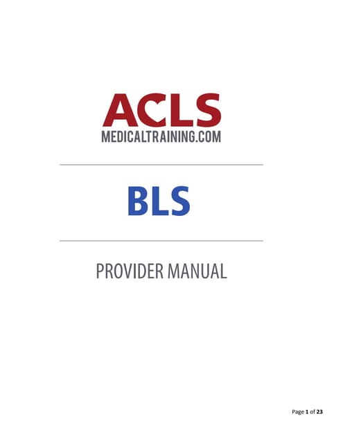 Bls provider-manual | PDF