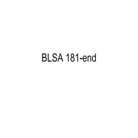Blsa 181 End