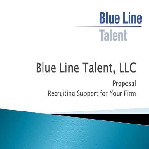 Blue Line Talent - Services Slide Deck