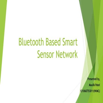 blutooth based sensor network