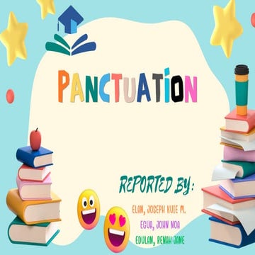 TEACHING PROPER PUNCTUATION MARKS IN ELEMENTARY