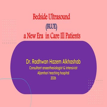 Bedside Ultrasound (BLUE Protocol): Advanced POCUS in Critical Care | PDF