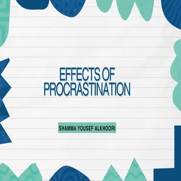 Effects of Procrastination | PDF