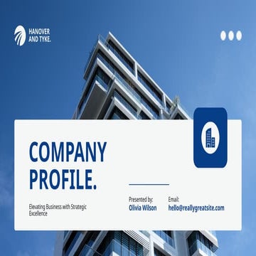 Blue and White Modern Clean Minimalist Corporate Company Profile ...