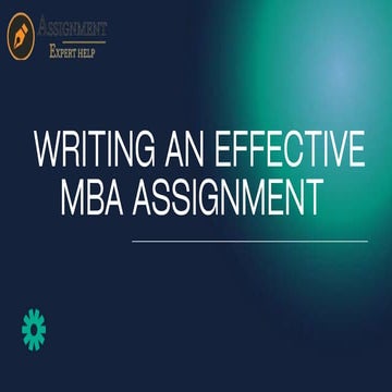 How to Write an Effective MBA Assignment