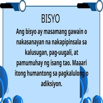 Pag-unawa at Pagsugpo sa Bisyo: Epekto at Solusyon para sa Kabataan | PPTX