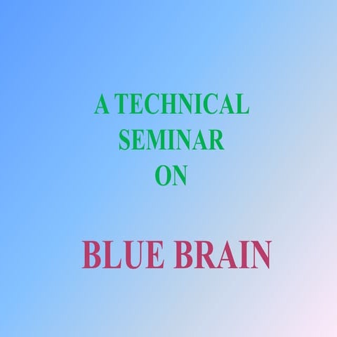 Blue Brain Technology | PPTX