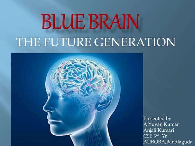 Blue Brain Futuristic Creation