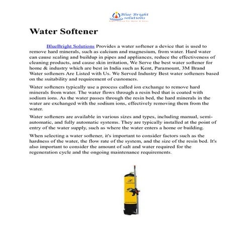 "Soft Water, Happy Home: Discover the Advantages of Water Softeners"