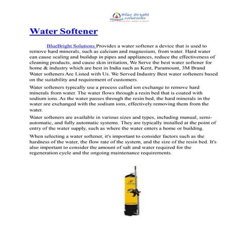 Hard Water Softeners: Enhancing the Quality of Your Water and Your Life