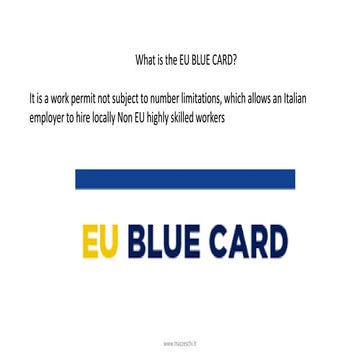 Italy - Blue card permits