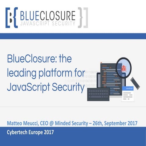 BlueClosure Pitch - Cybertech Europe 2017