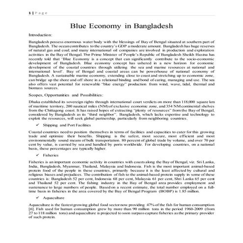 Blue economy in bangladesh