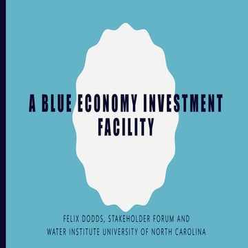 Blue economy investment facility 