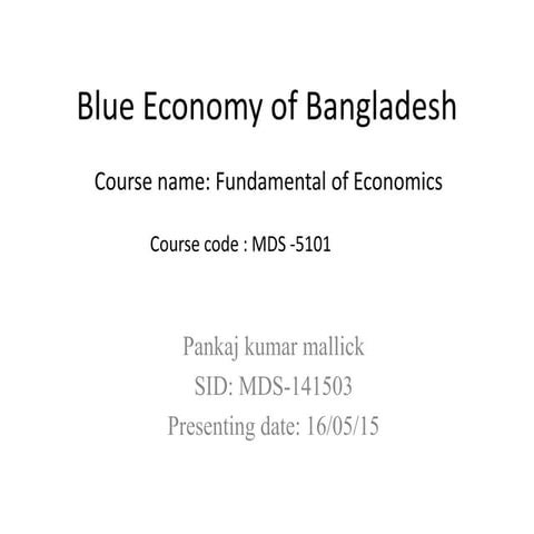 Blue economy