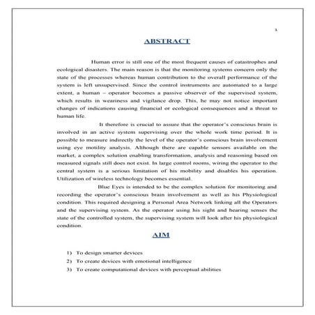 Blue eyes seminar report