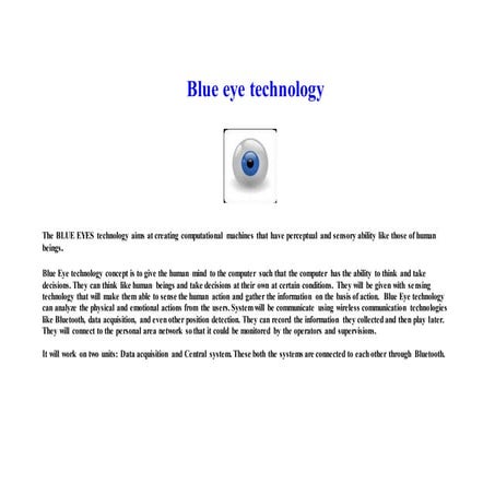 Blue eye technology (Advanced AI)