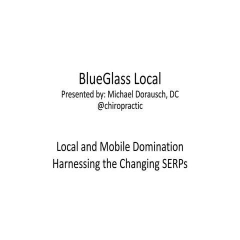 BlueGlassX - Local SEO by Michael Dorausch
