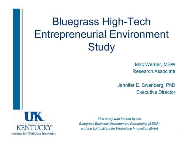 Bluegrass Entrepreneur Study