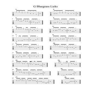 Bluegrass licks in g