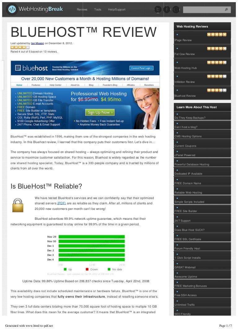 Bluehost Review Images, Photos, Reviews