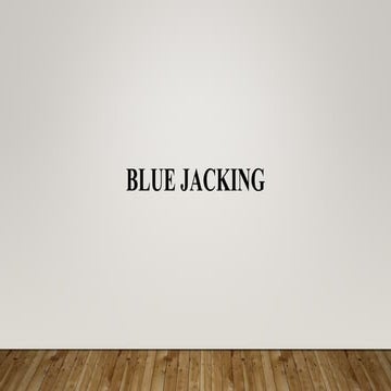 Blue jacking