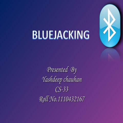 Bluejacking ppt