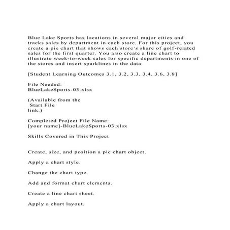 Blue Lake Sports has locations in several major cities and track.docx