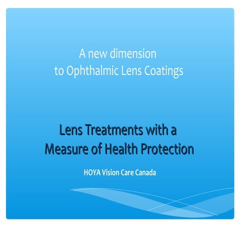 Blue light presentation