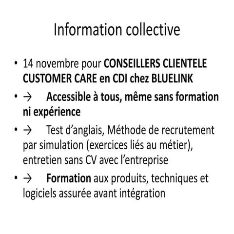 Offre Emploi Blue Link