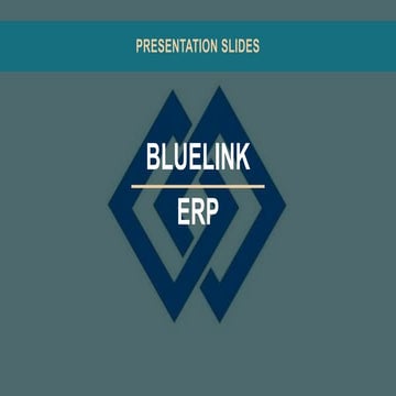 Bluelink Enterprise Resource Planning System