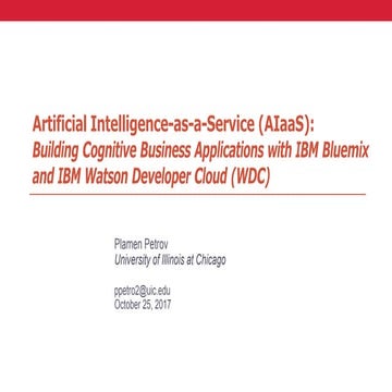 Artificial Intelligence as a Service