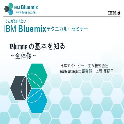 Bluemixの基本を知る -全体像-