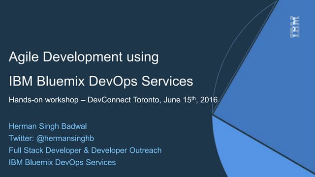 Bluemix DevOps Services 
