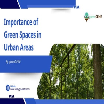Urban Green Spaces and Their Role in Cleanliness | PDF