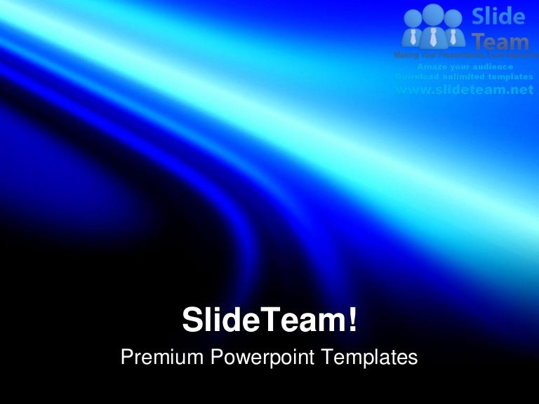 Blue neon light abstract power point themes templates and slides ppt