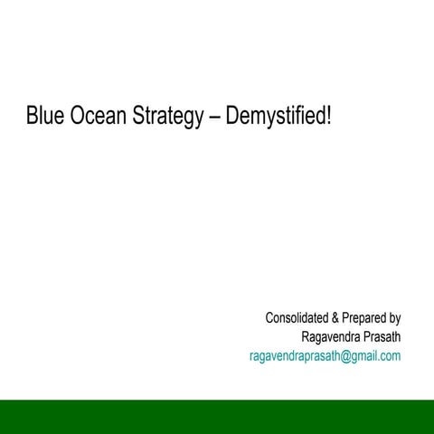 Blue ocean strategy - Demystified!