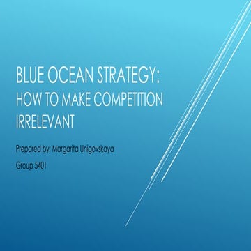Blue ocean strategy