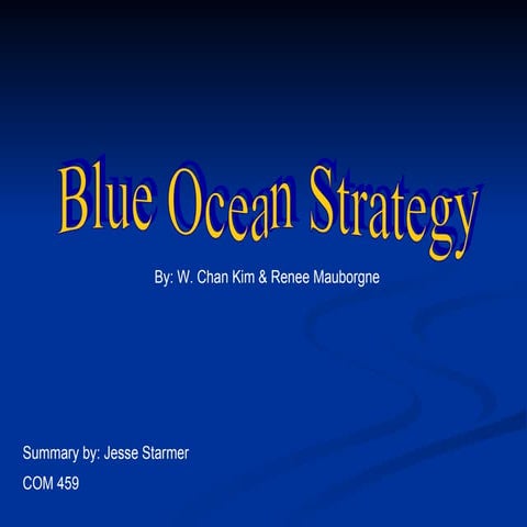 Blue Ocean Strategy Summary
