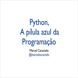 Python, A pílula Azul da programação