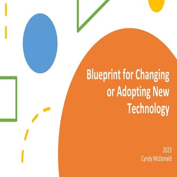 Blueprint for Changing or Adopting Technology