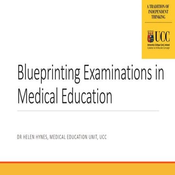 BlueprintingExaminationsinMedicalEducation.pptx