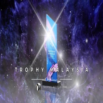 Blue Purple Star Trophies at Trophy-World Malaysia | Custom Trophies & Plaques Supplier