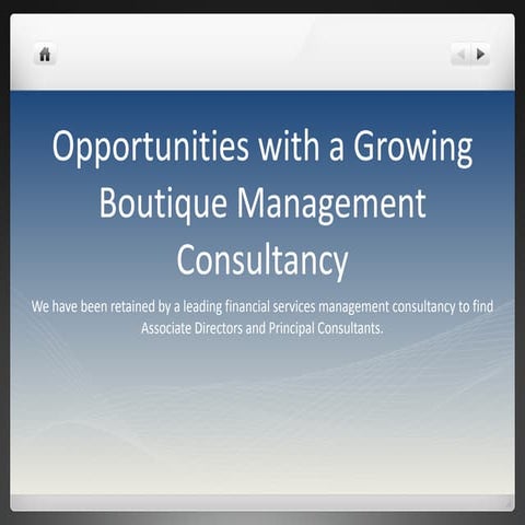 Management Consulting Opportunities