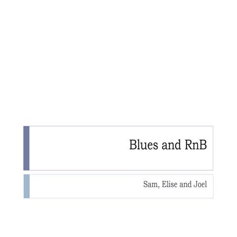 'Blues' and 'Rhythm and Blues' 